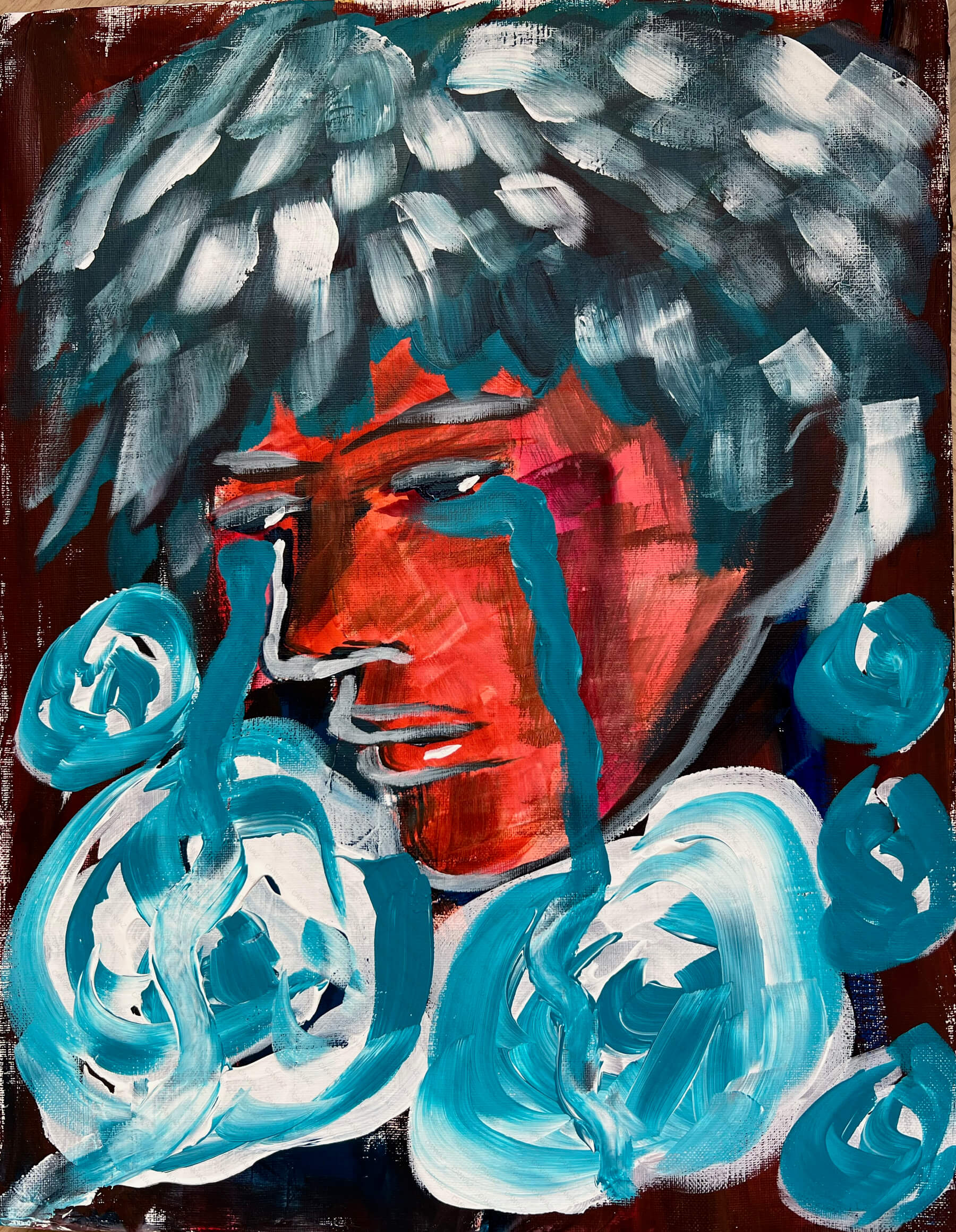 展示用絵画：涙の造形 [作者:Ruuuu] – CANVAZ.ART SHOP