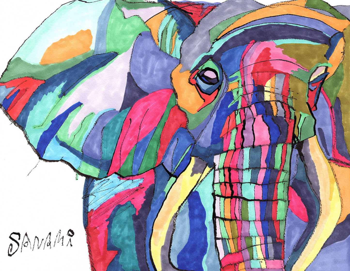 展示用絵画：無題 [作者:SANAMI]
