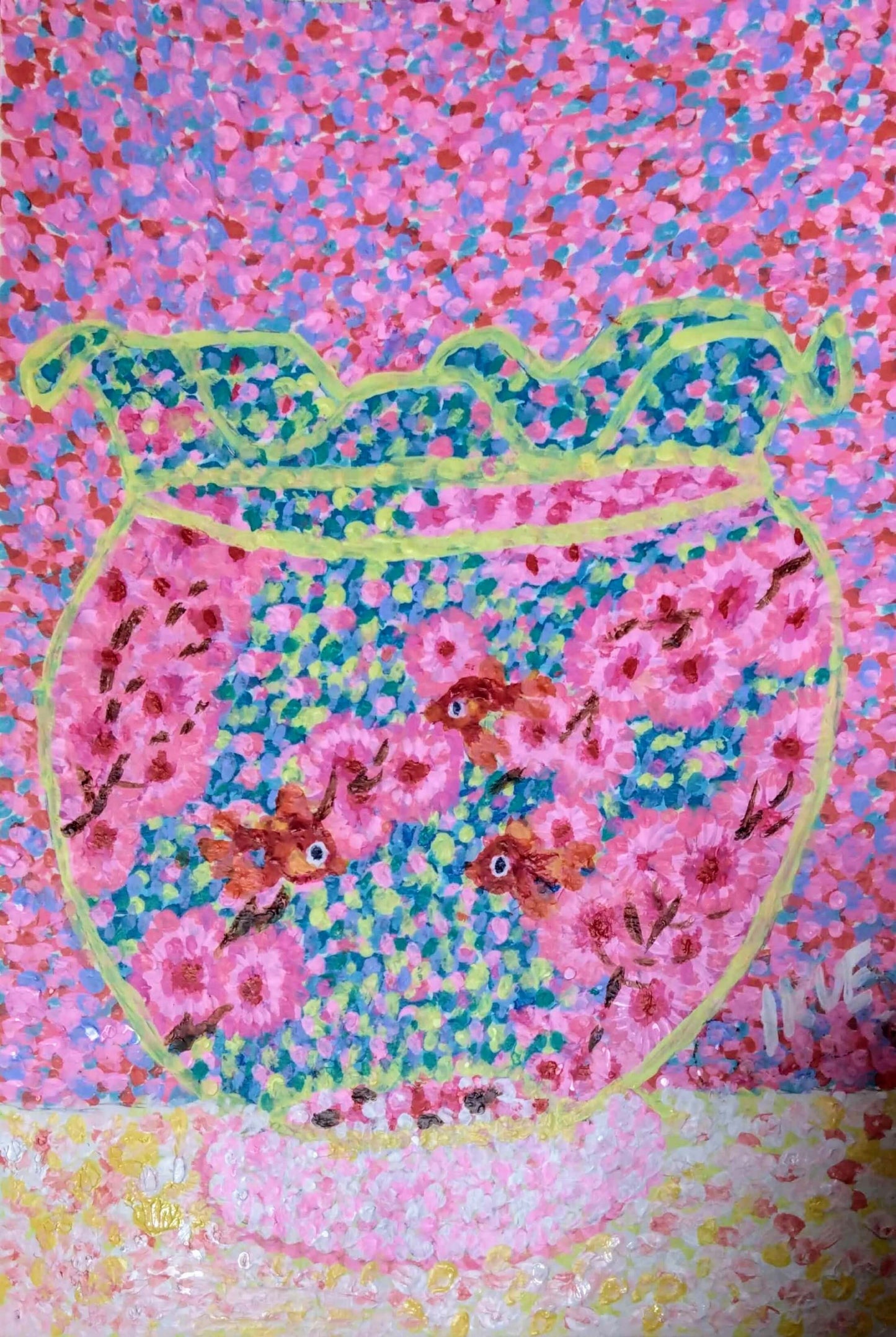 理想的なアクアリウム　金魚と桜 [作者:齋藤郁恵]