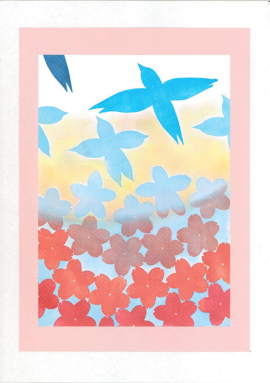 展示用絵画：春の空へ [作者:fukuhanko]