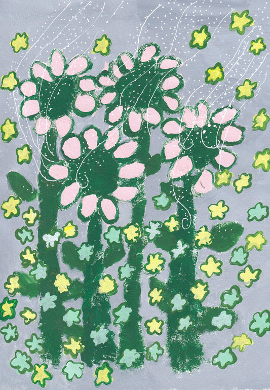 展示用絵画：花たちへ [作者:工房はんど　toki]