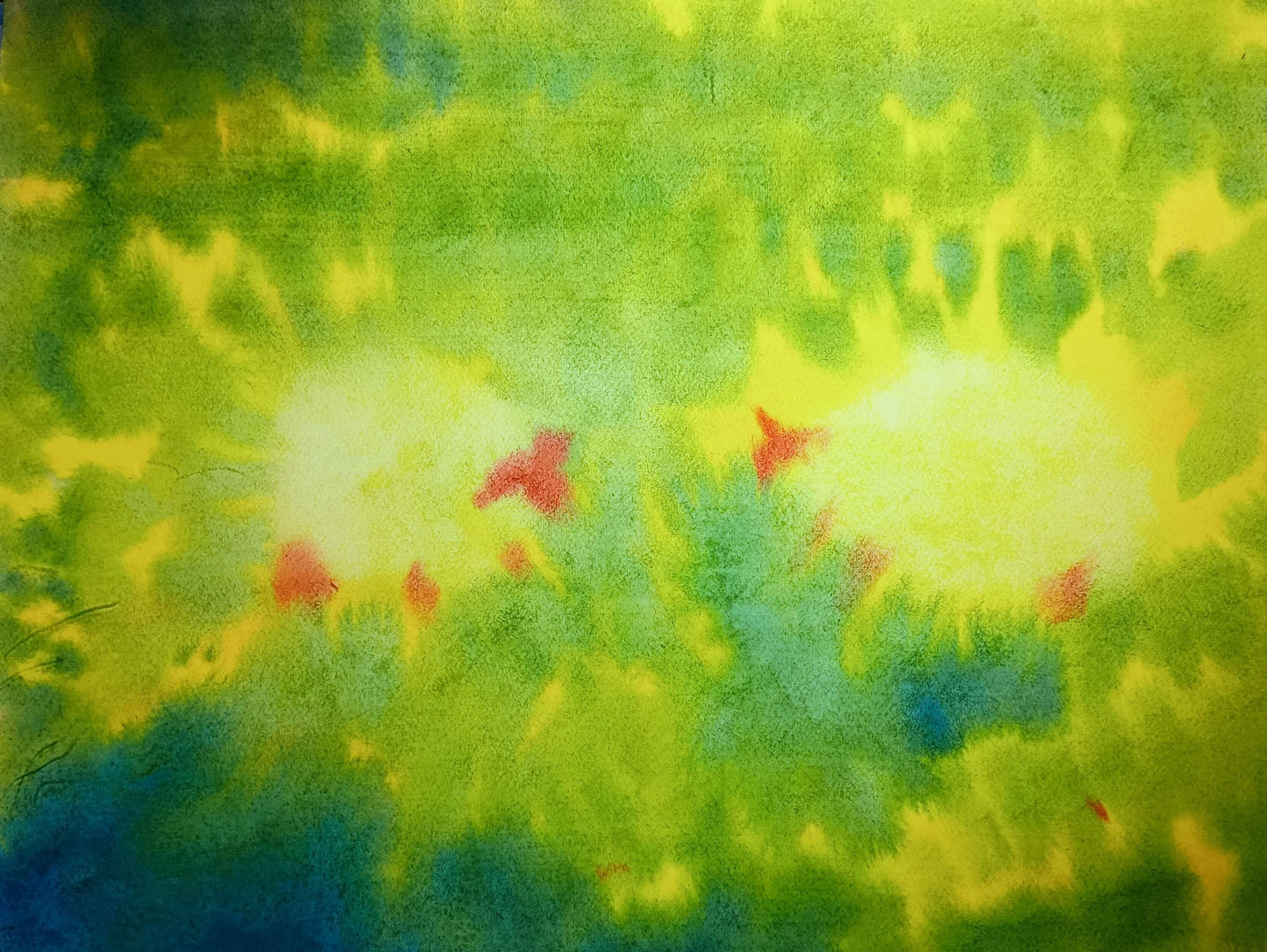 草原のヒツジたち [作者:【全盲の絵描き】オバケのタムタム]