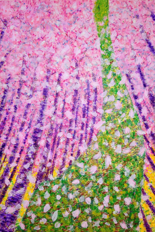 展示用絵画：次に目がさめたとき、ぼくは桜になっている [作者:レイ]