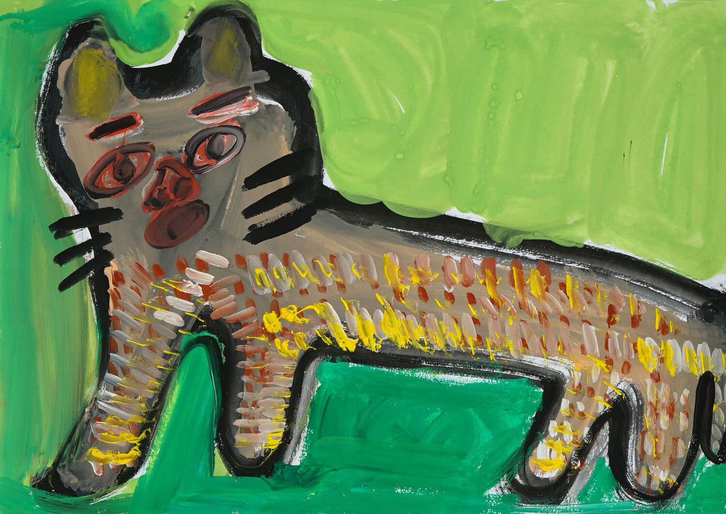展示用絵画：犬 [作者:八代裕之]