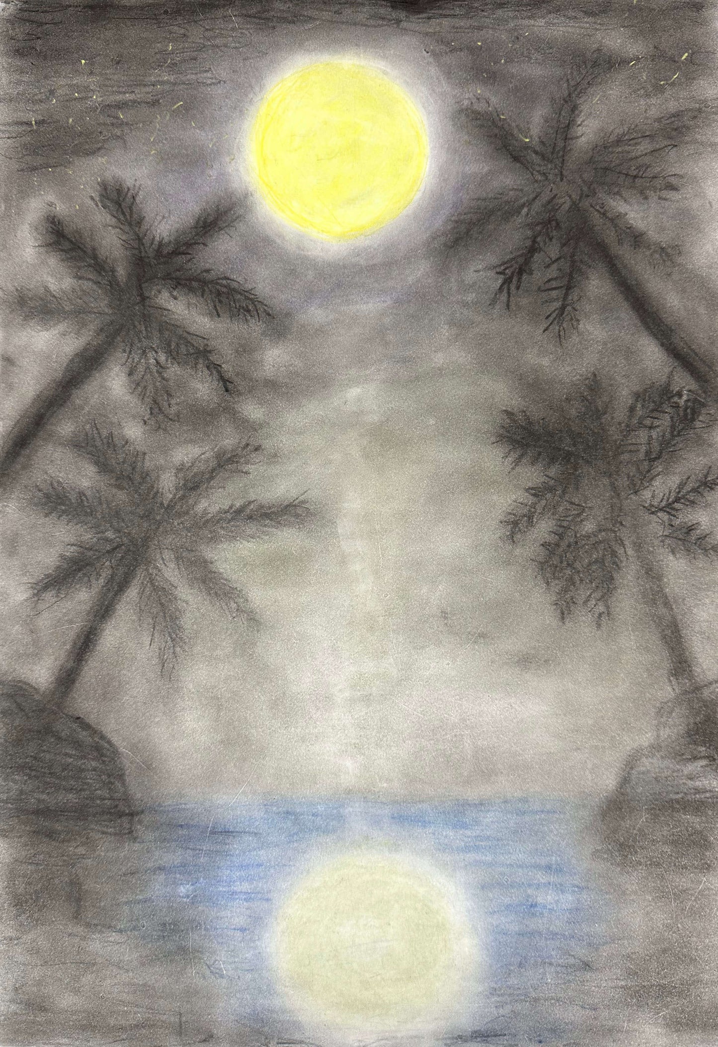 展示用絵画：南国の夜 [作者:ちわわん]