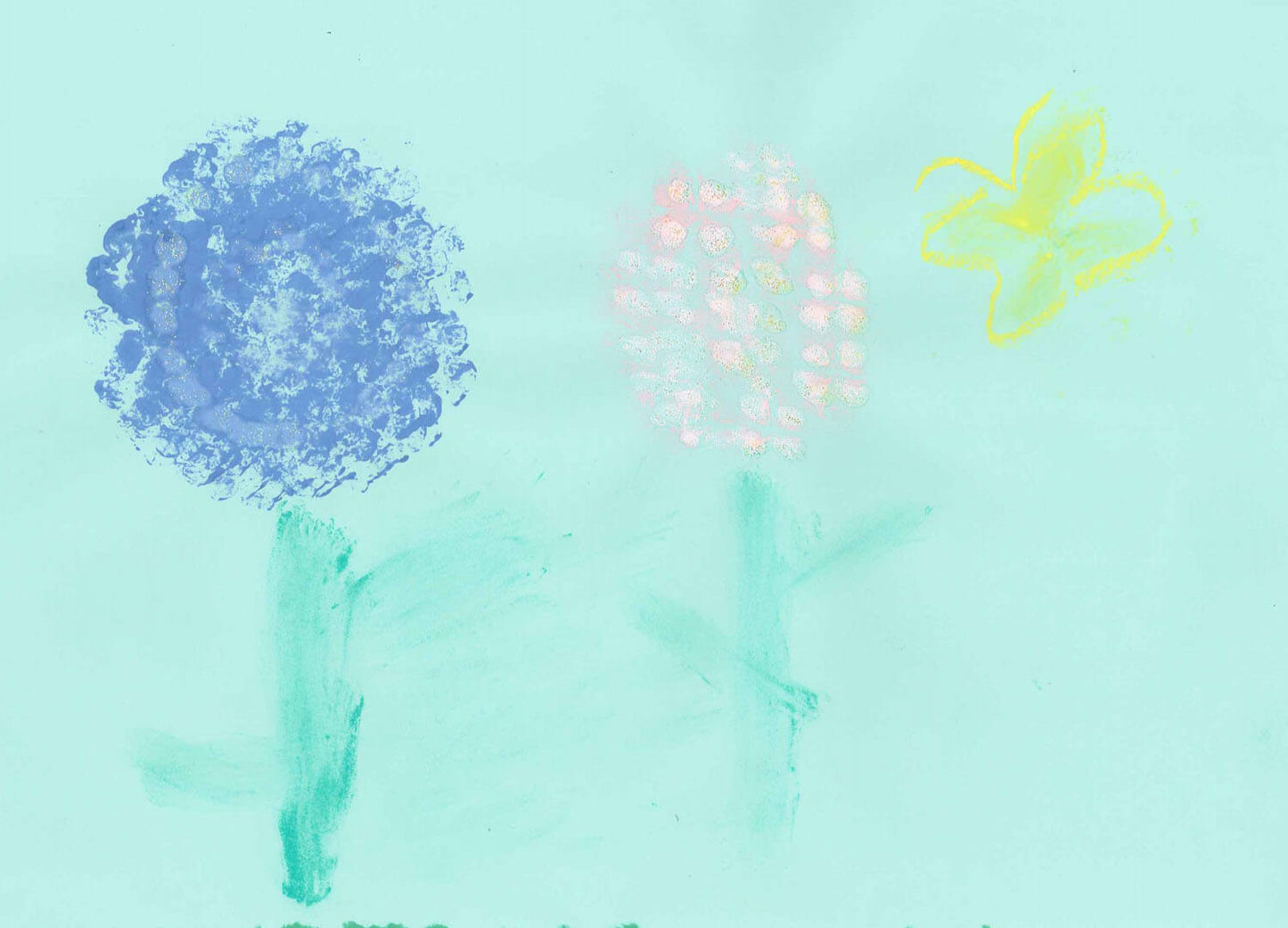 展示用絵画：花 [作者:青木美佳]