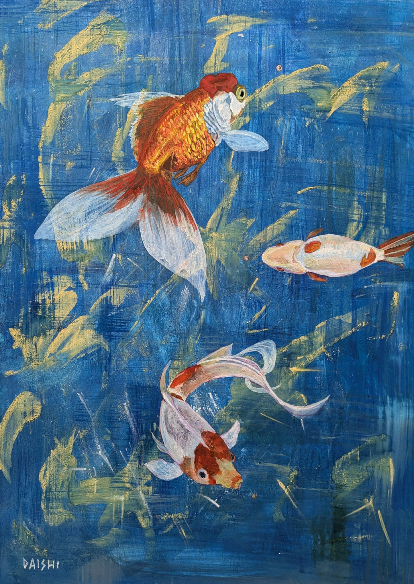 展示用絵画：遊魚 [作者:DAISHI]