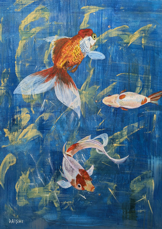 展示用絵画：遊魚 [作者:DAISHI]