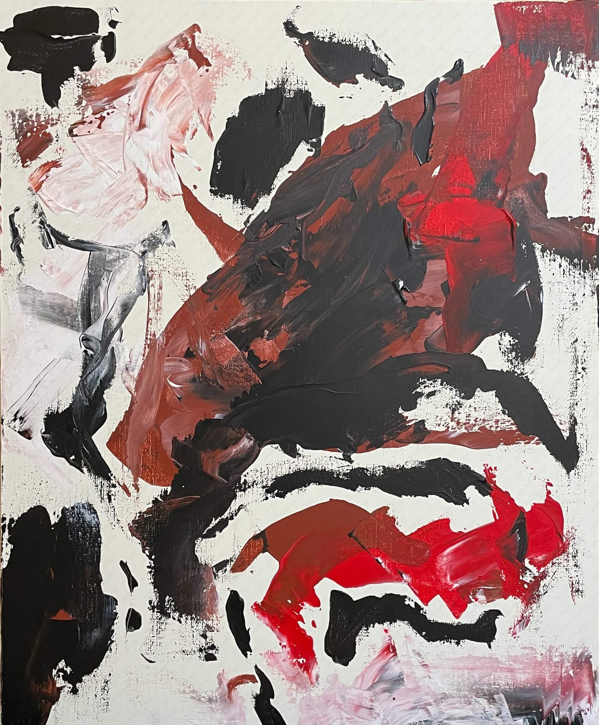 展示用絵画：精神分裂病 [作者:黑可御 世羅] – CANVAZ.ART SHOP 