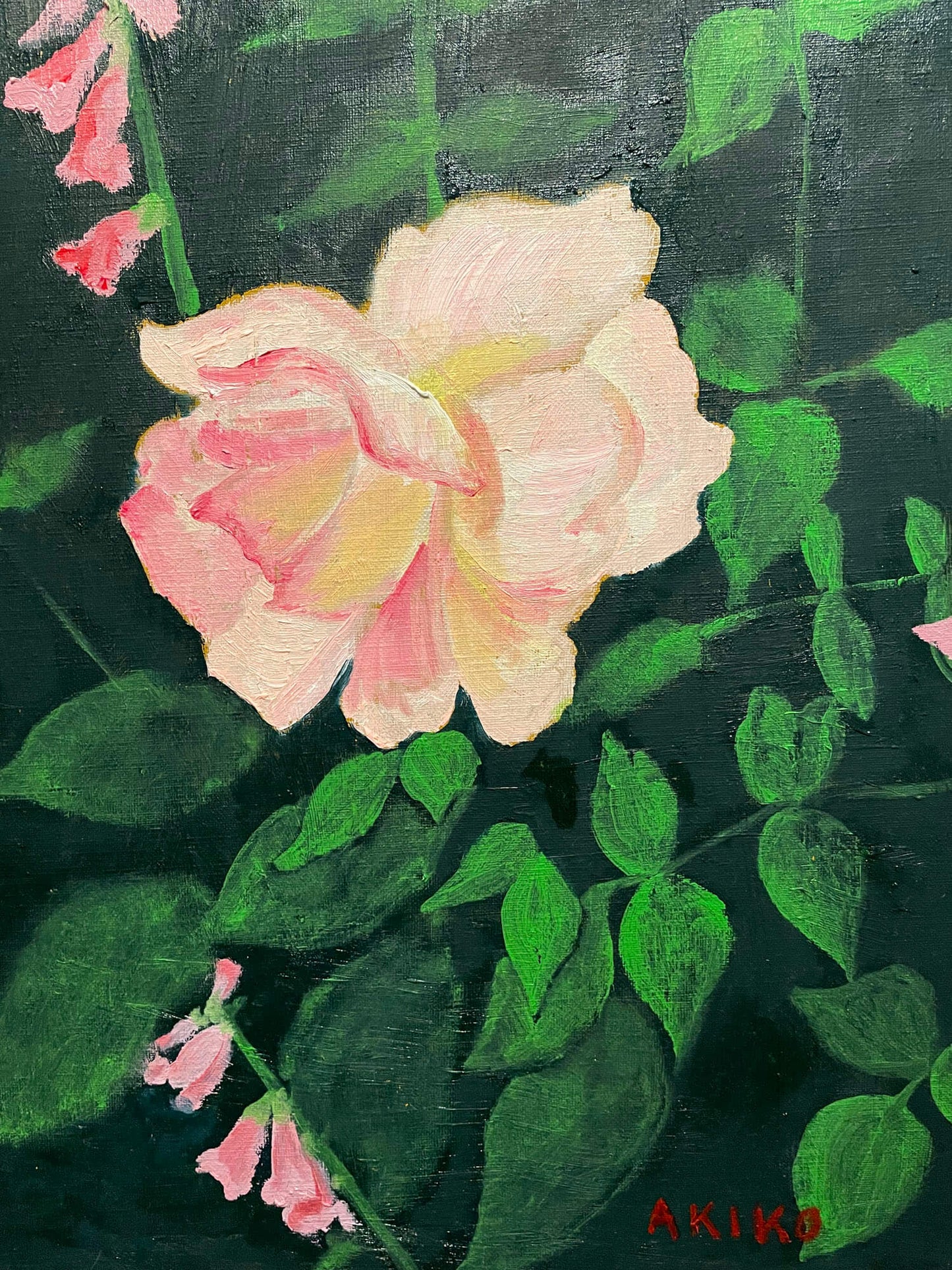 展示用絵画：バラ [作者:北村亜希子]
