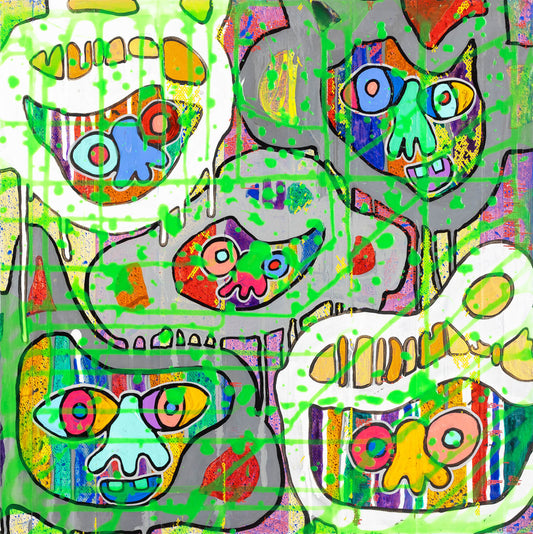 展示用絵画：トロケタある日の世界 [作者:カミジョウミカ]