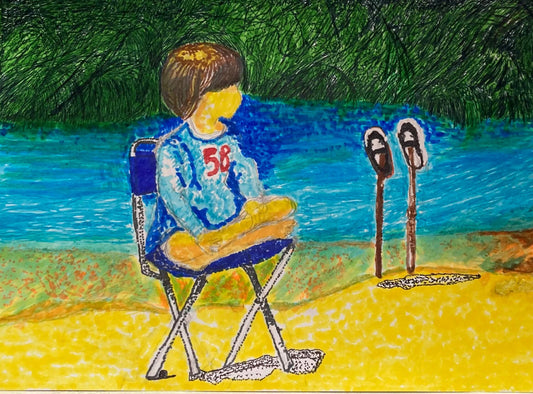 展示用絵画：はやくかわいてー [作者:Yui]