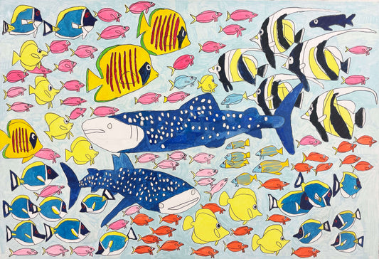 展示用絵画：水族館 [作者:相良剛志]