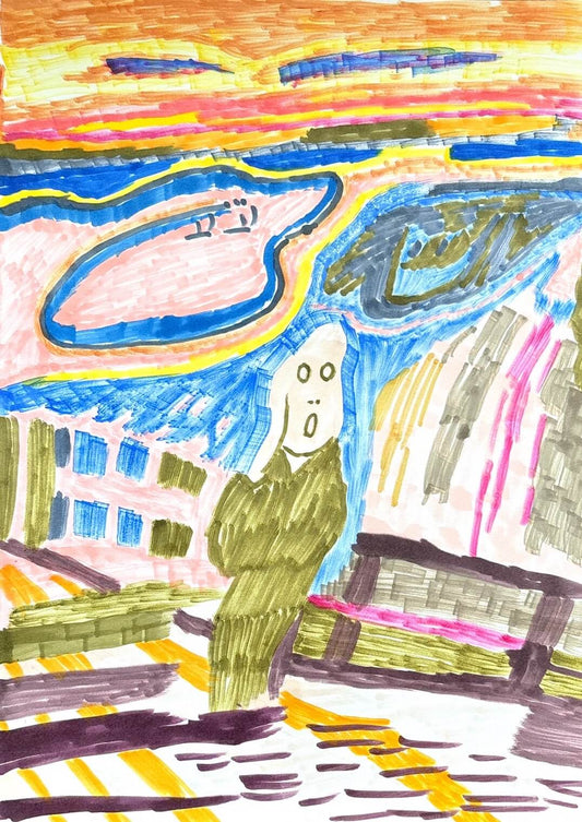 展示用絵画：むんくの叫び [作者:上原　いく子]