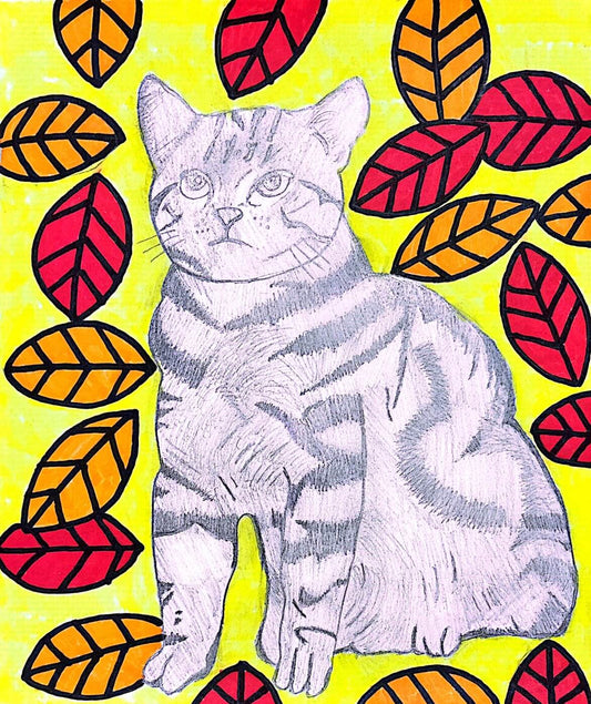 展示用絵画：cat [作者:樋口　ひとみ]