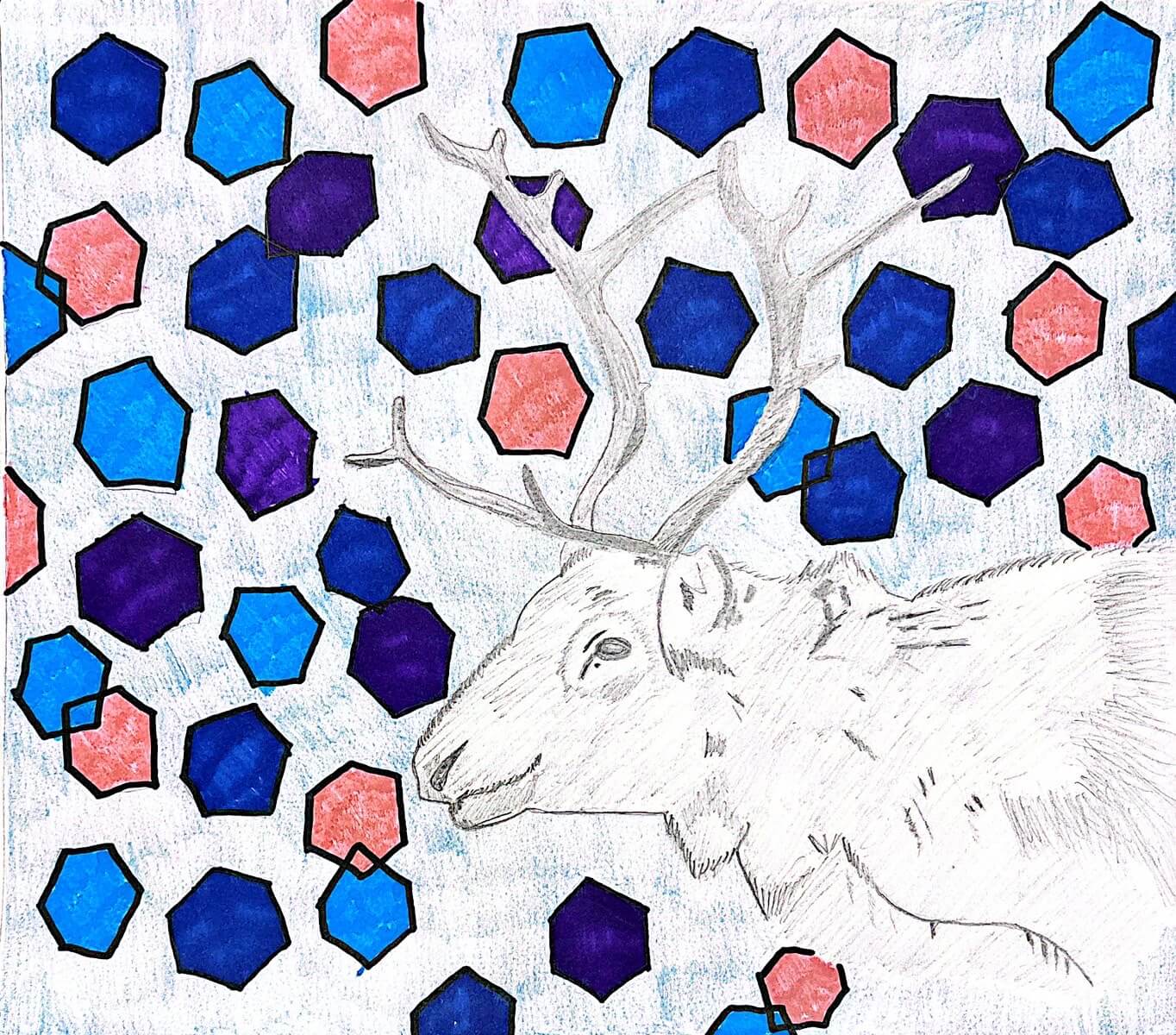 展示用絵画：deer [作者:樋口　ひとみ]