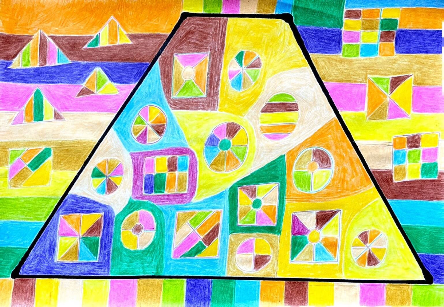 展示用絵画：模様 [作者:冨田　良子]