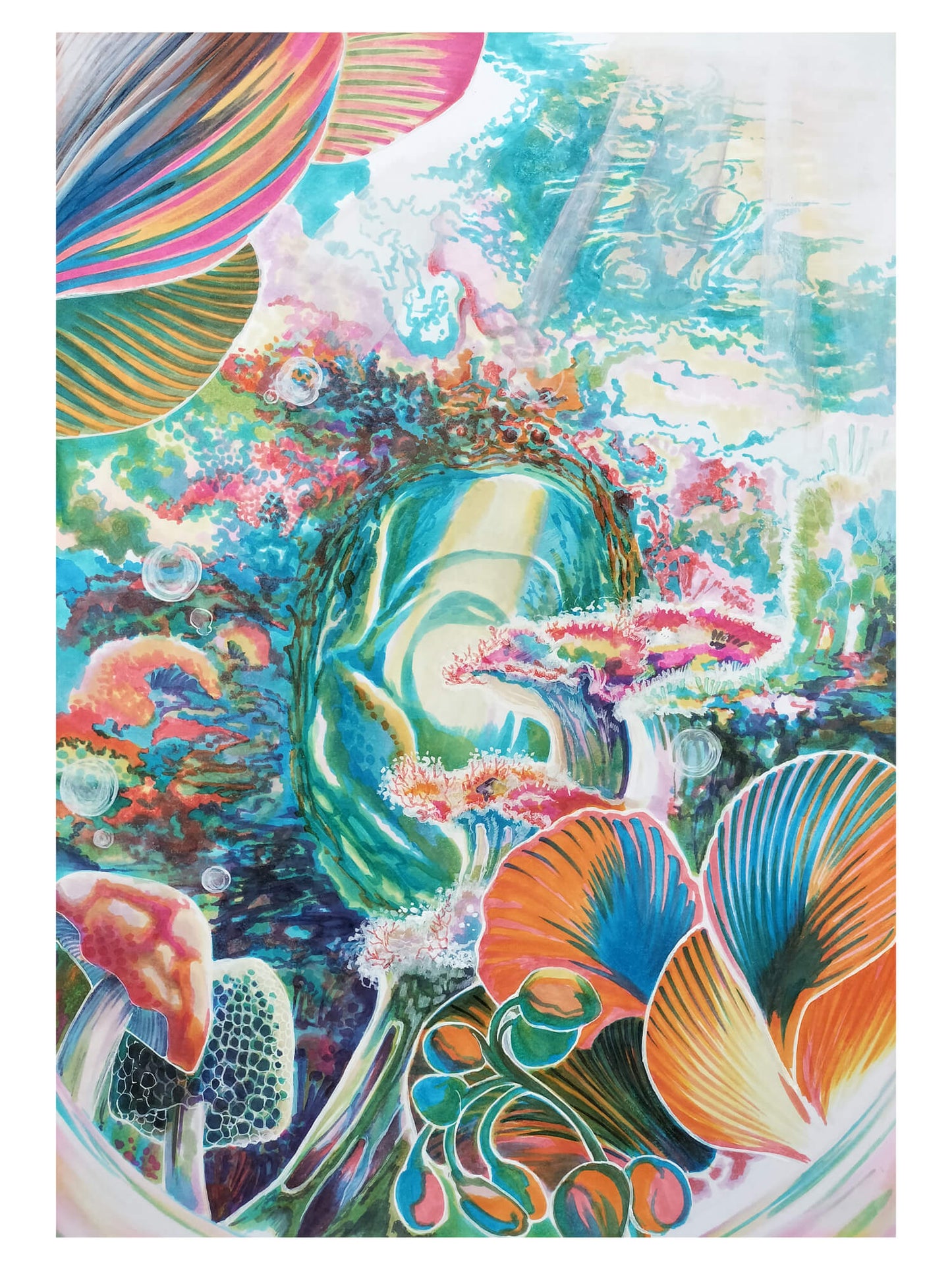 展示用絵画：森の海 [作者:神吉　みちる]