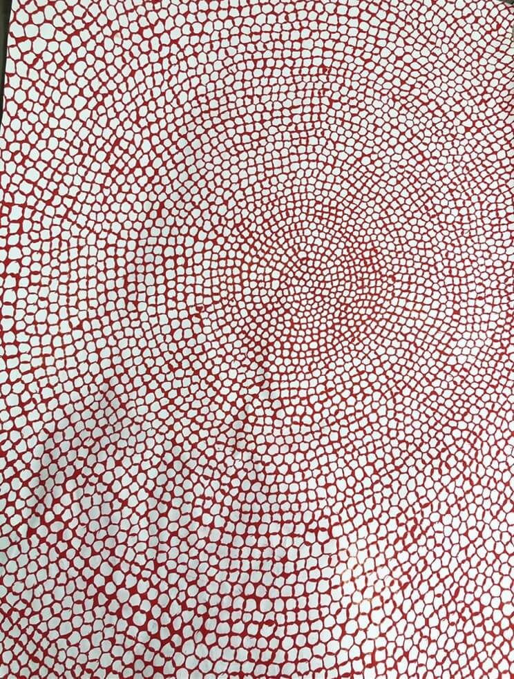 展示用絵画：鼓動 [作者:新井 藍]