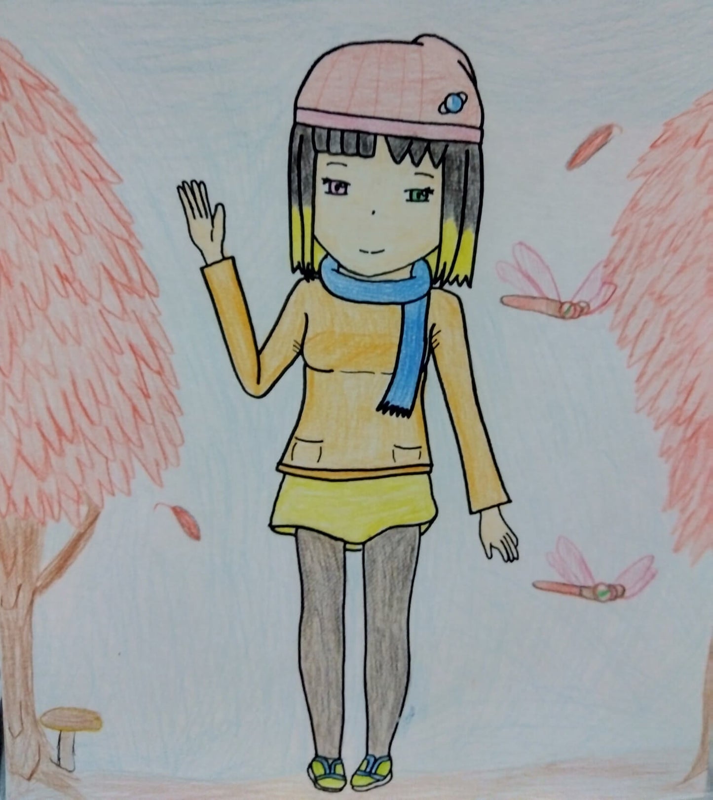 展示用絵画：秋と出会い [作者:トゥン]