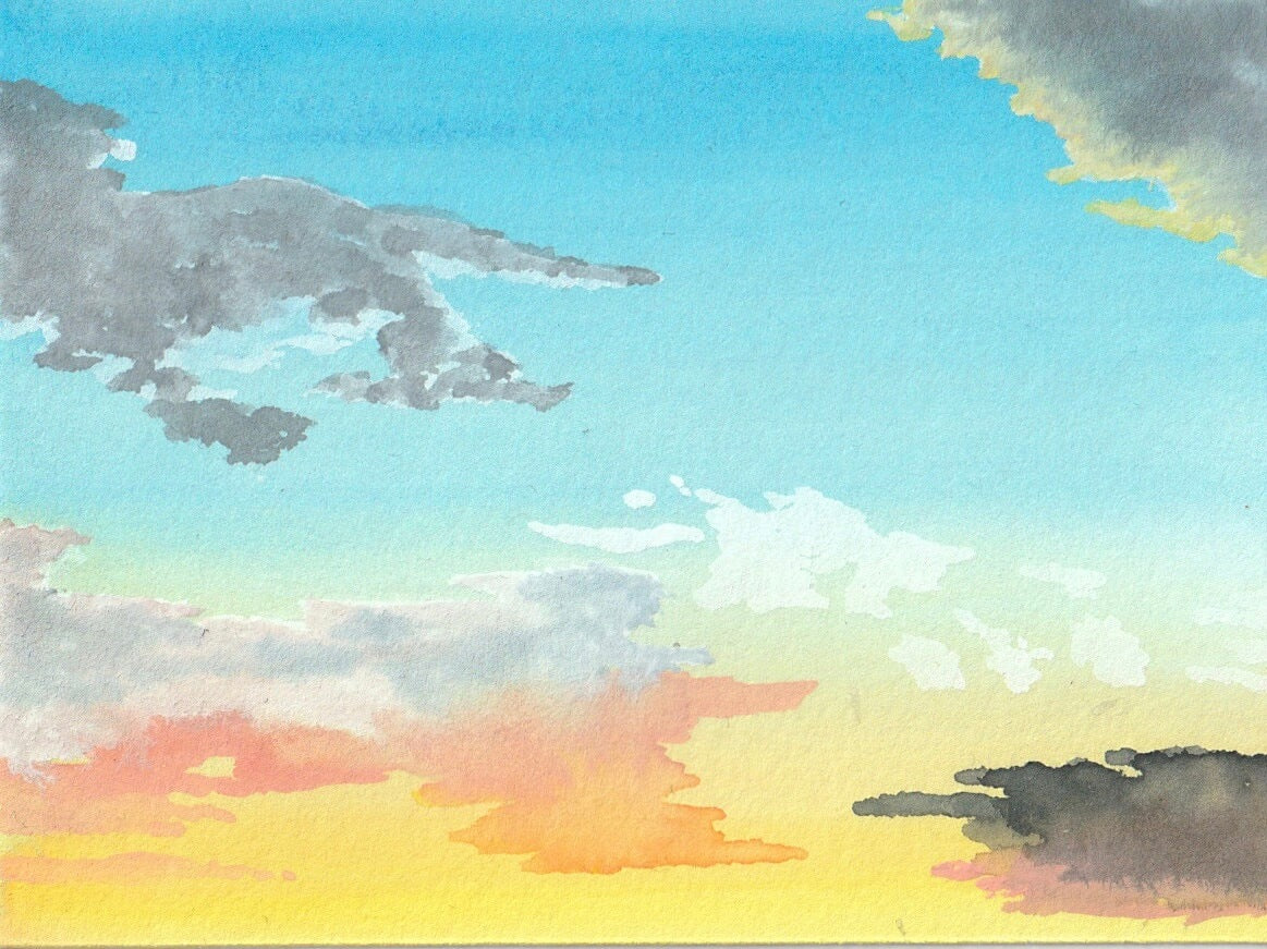 展示用絵画：雲の色 [作者:kinue]