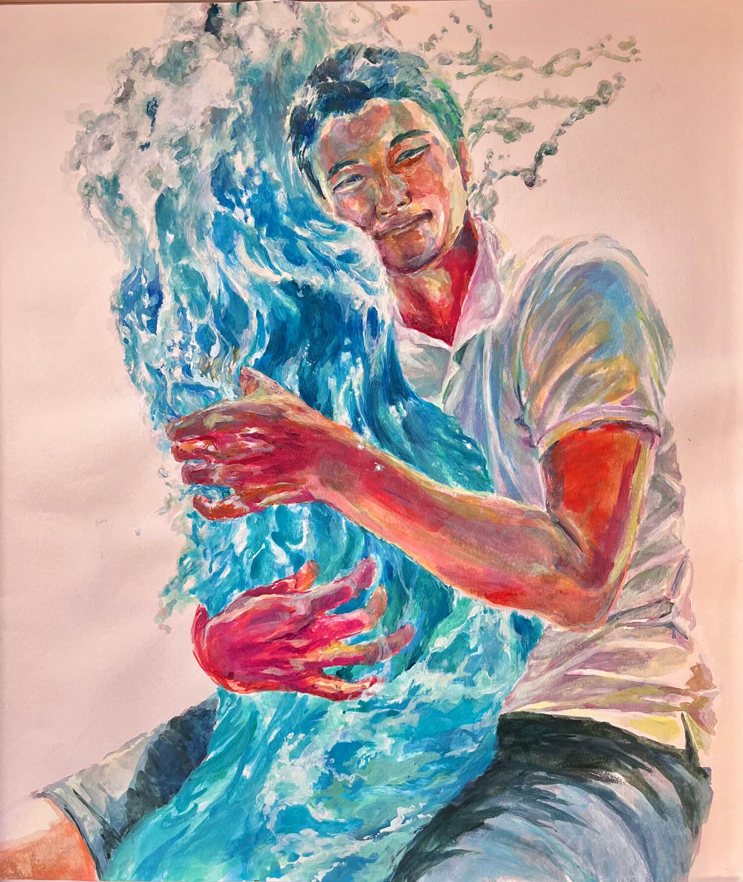 展示用絵画：海へ [作者:ogura]