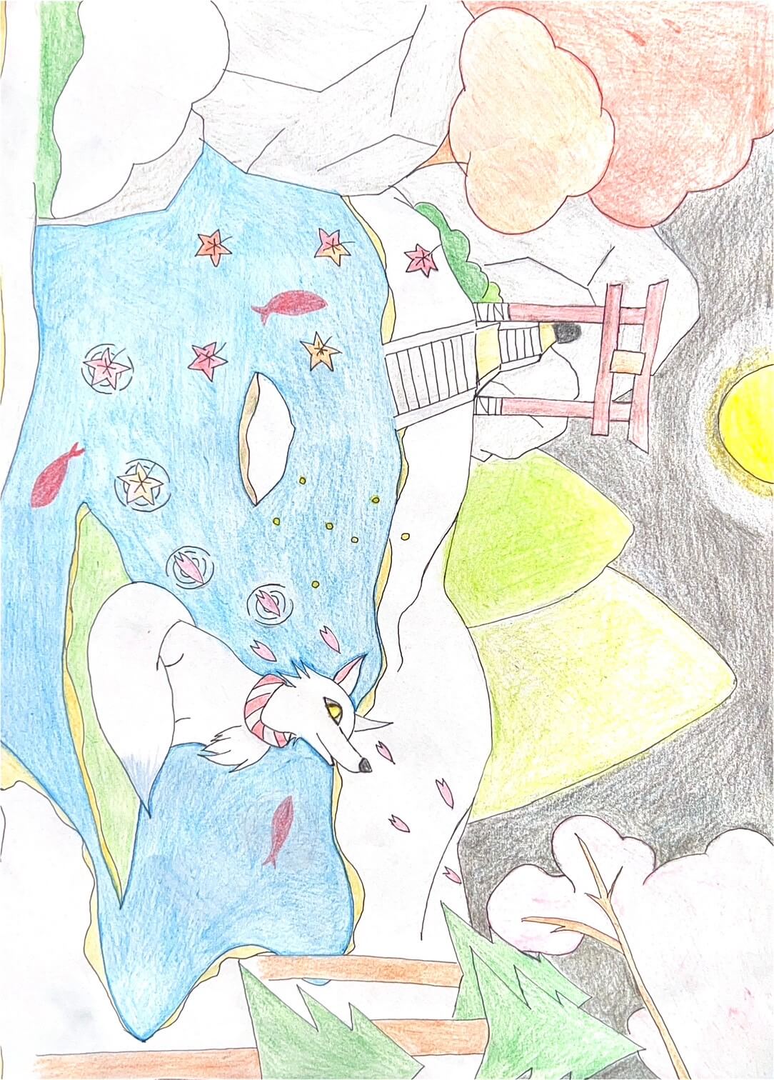 展示用絵画：春夏秋冬とおきつね様 [作者:ルード]