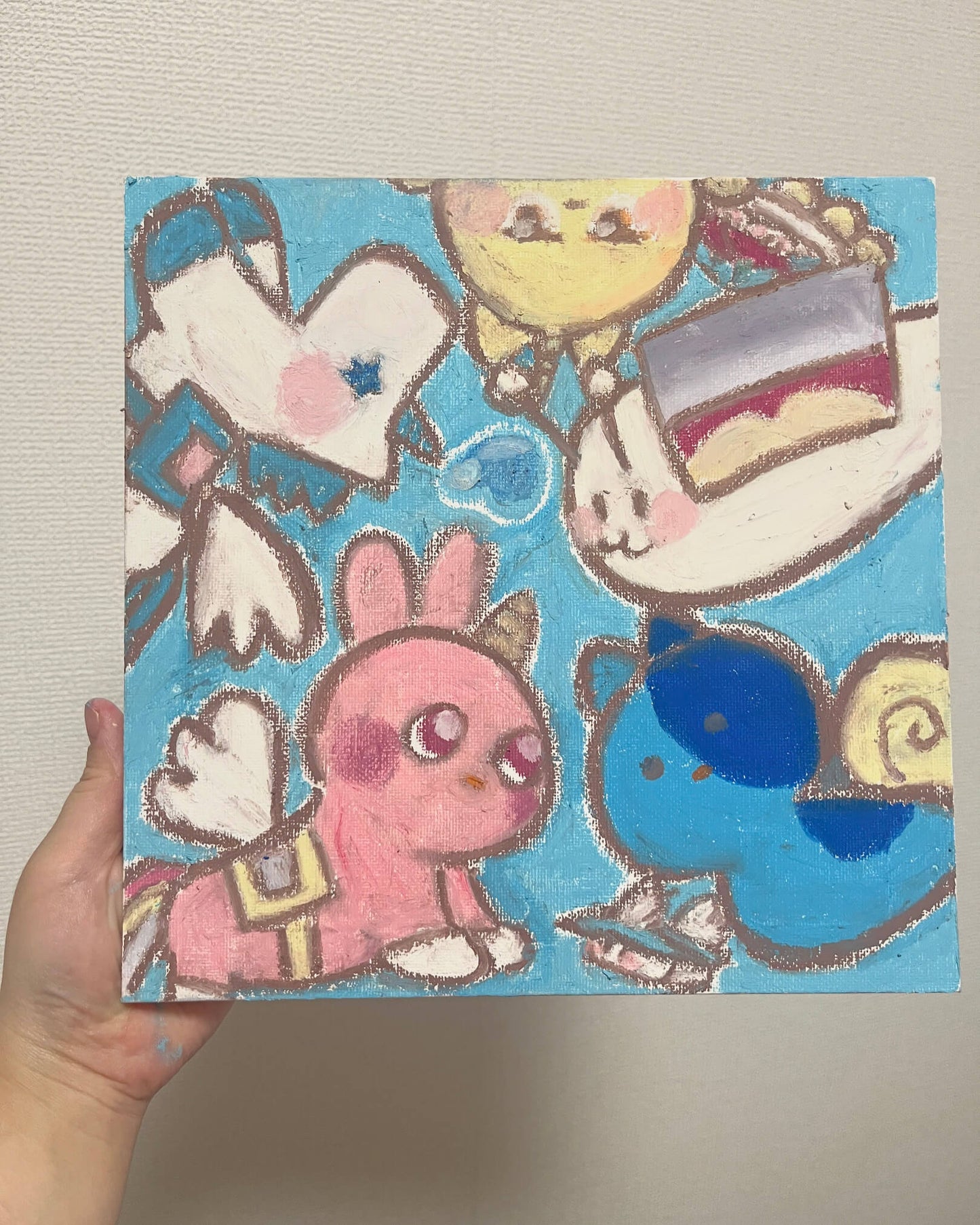展示用絵画：ぼくら仲良し [作者:まこ]