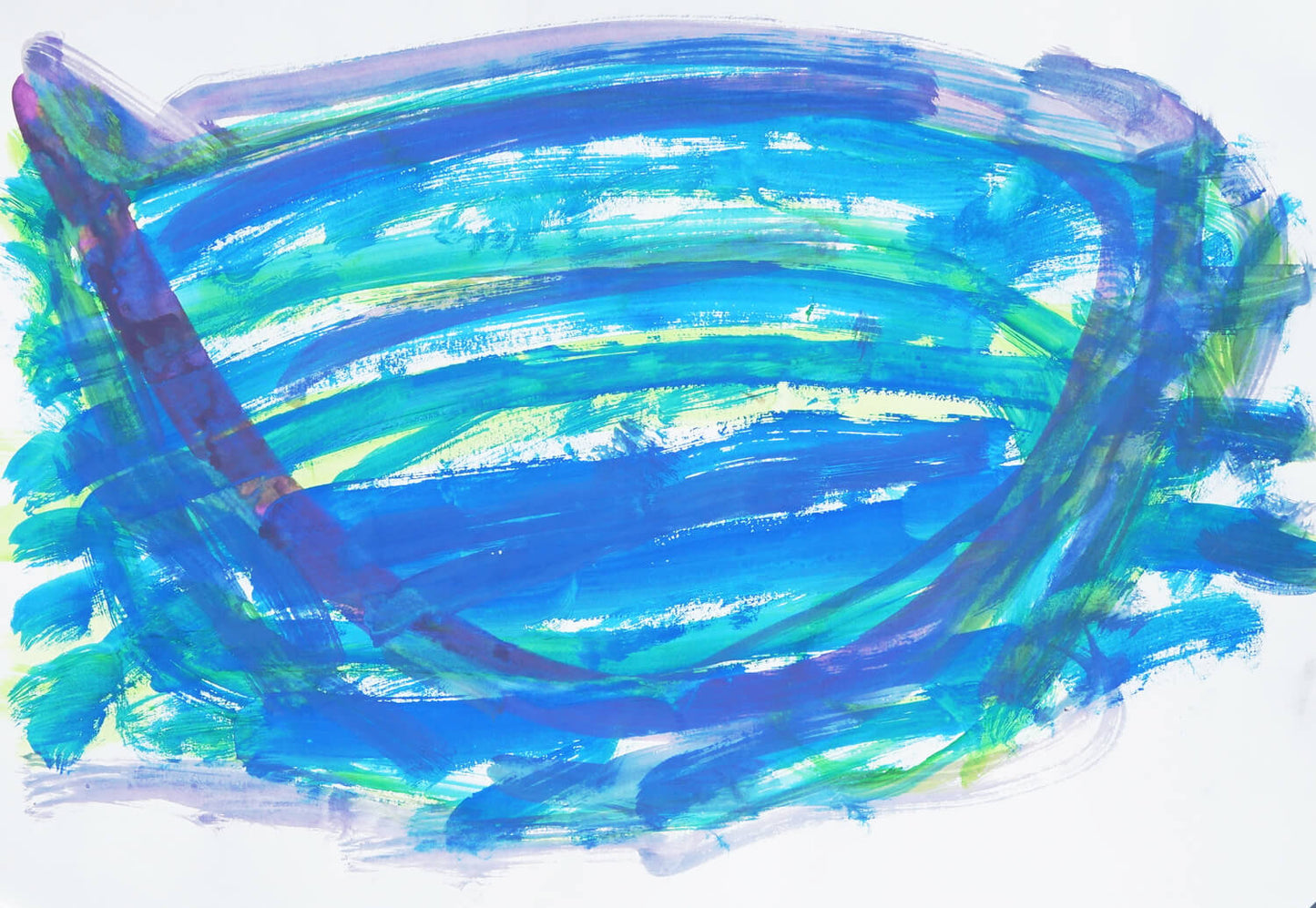 展示用絵画：絵描くの好きね [作者:栁田将樹]