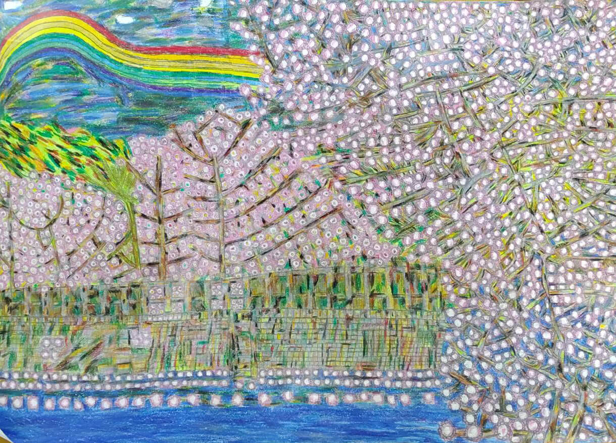 展示用絵画：立岡の桜 [作者:山口　秀隆]