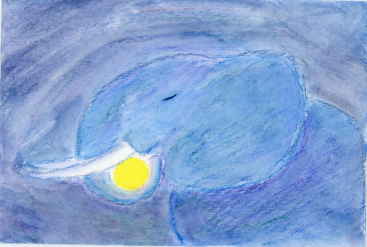 展示用絵画：月と遊ぶ [作者:小春]