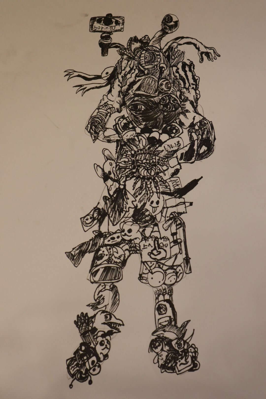展示用絵画：等身大の自分 [作者:磯貝拓徠斗]