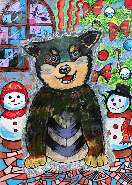 展示用絵画：窓際からのクリスマスマジック [作者:YUNAGI]