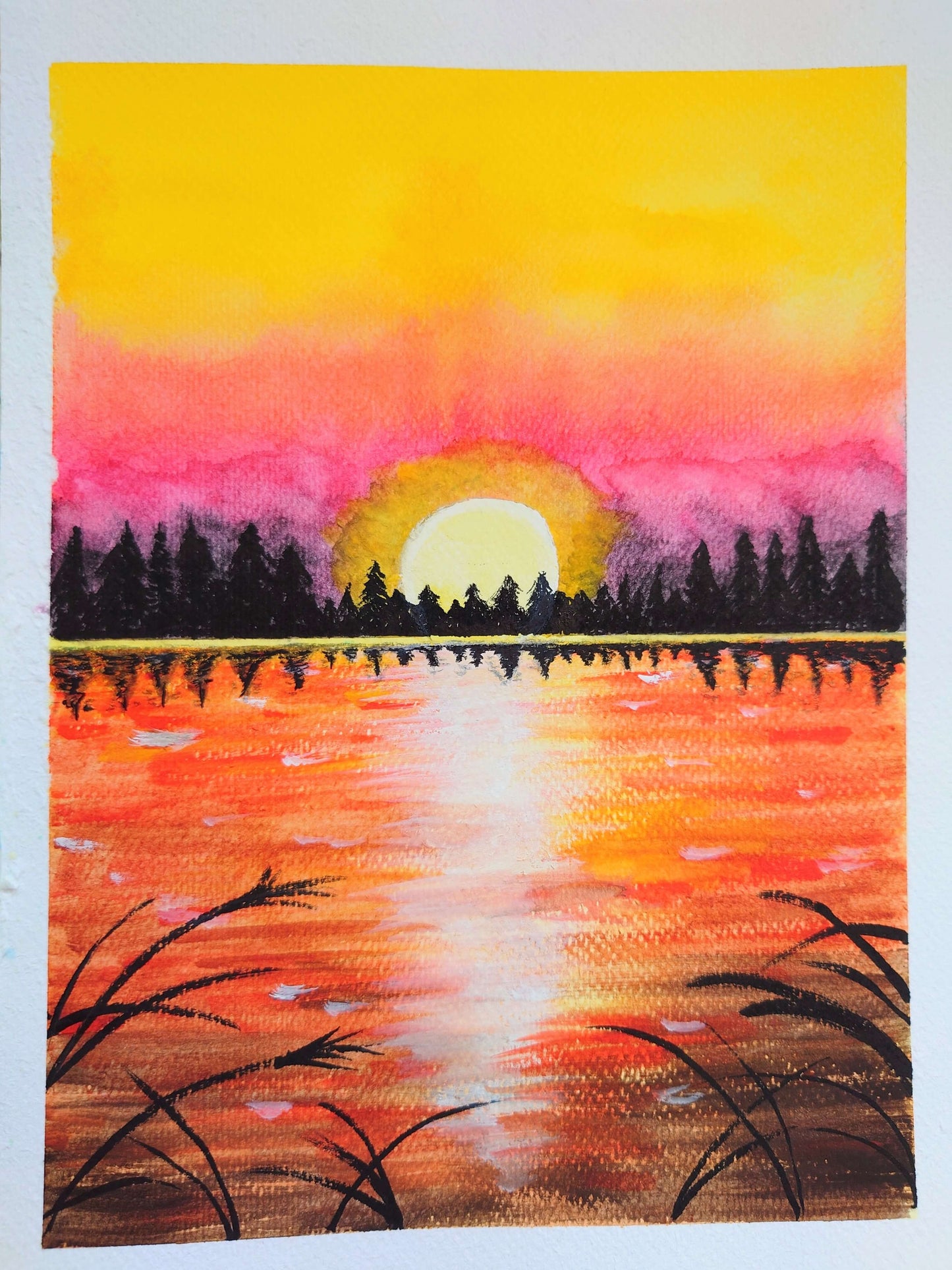 夕陽が煌めく海 [作者:諸隈　章子]