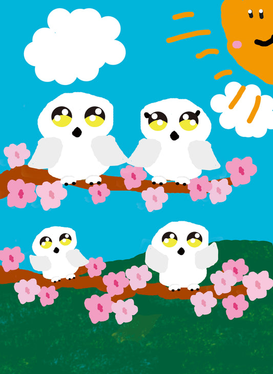 春のふくろう一家 [作者:まっちゃん]
