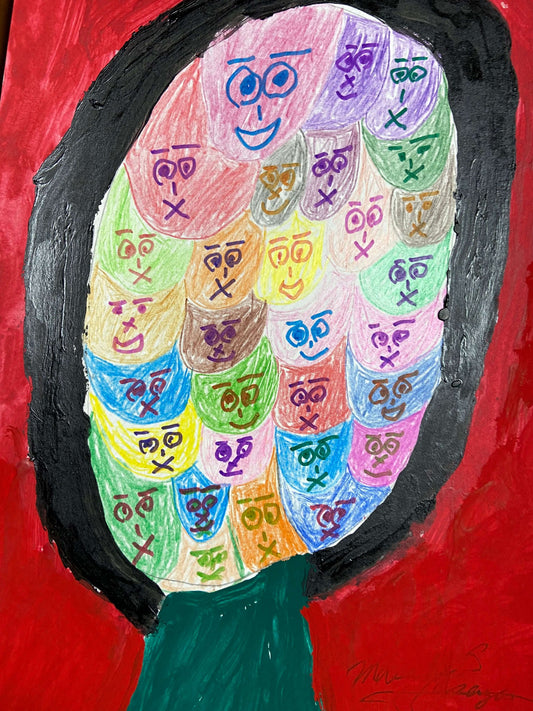 展示用絵画：人間の感情(女性編) [作者:笹谷正博]