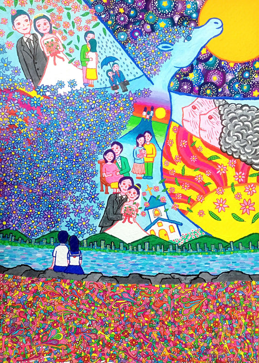 展示用絵画：永遠の未来 [作者:八木ひでとも]