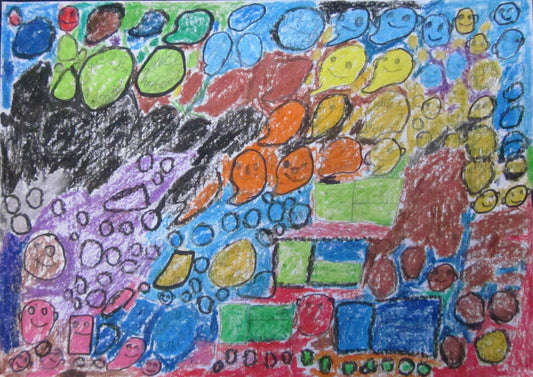 展示用絵画：僕の見えている世界 [作者:大貫 碧仁]