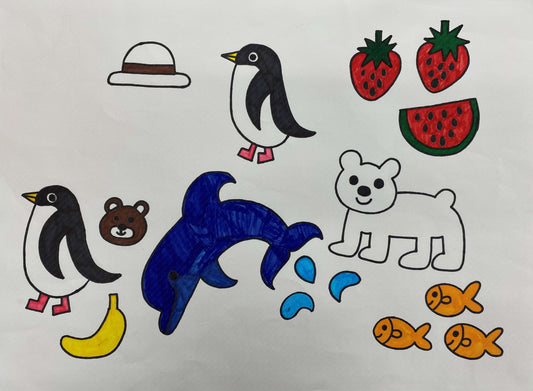 展示用絵画：私の好きなモノ [作者:しろやま　伊藤]