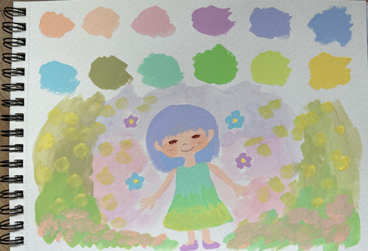 展示用絵画：誕生日はパステル [作者:Ruuuu]