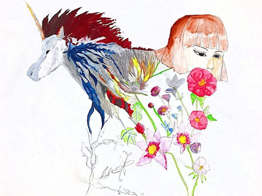 展示用絵画：夢の花 [作者:坂口 瑛美]