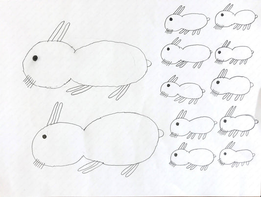 展示用絵画：オスいないメスだけ [作者:矢橋 哲夫]