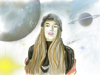 展示用絵画：女性の不思議さ [作者:ユッキー]