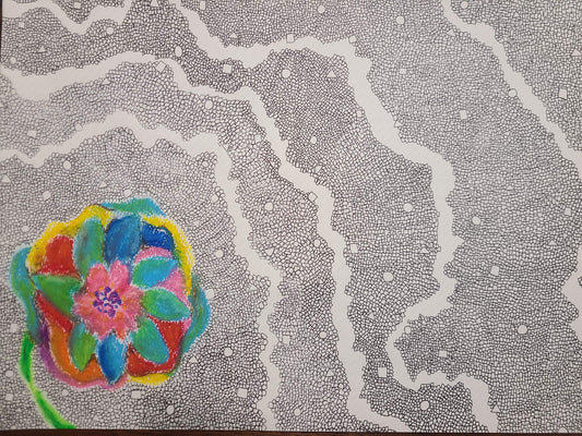 展示用絵画：名もなき花 [作者:IKUMI…]