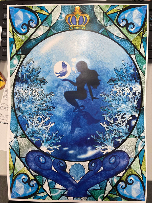 展示用絵画：マーメイドの水晶玉 [作者:黒猫]