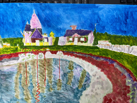 展示用絵画：ドバイ・ミラクルガーデン [作者:城本恵太郎]