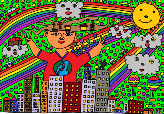 展示用絵画：新しい世界 [作者:工房はんど　shigeru]