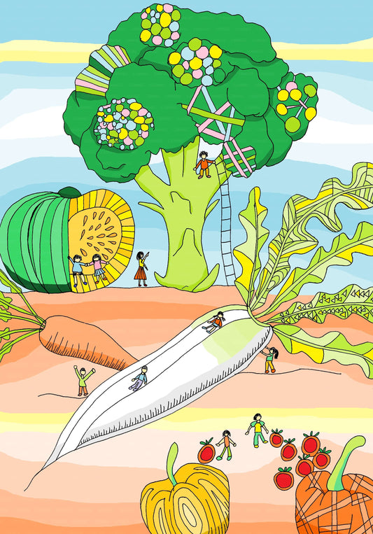 展示用絵画：体にやさしい公園 [作者:工房はんど　さくらもち]