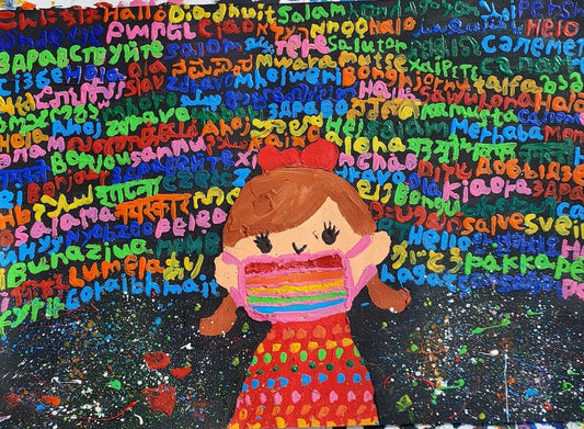 展示用絵画：話せるマスク [作者:工房はんど　yuuri]