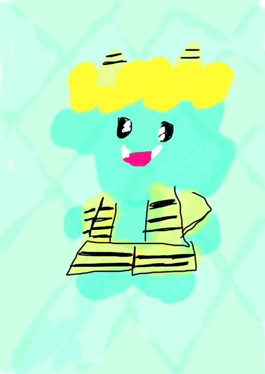 展示用絵画：スライムおに [作者:里海　金以]